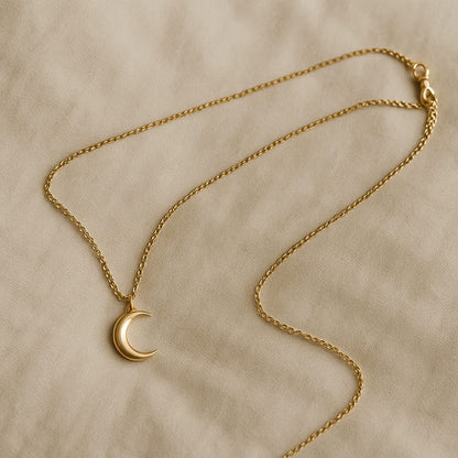 Crescent Moon Gold Pendant Necklace for Women – Dainty & Celestial Jewelry