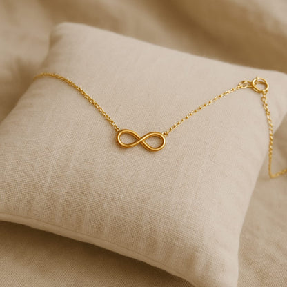 ∞ Infinity Gold Pendant Necklace for Women – Elegant, Minimal & Timeless Jewelry